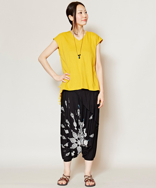 チャイハネ（チャイハネ）の「【チャイハネ】yul オリエンタルサルエルパンツ（その他パンツ・レディース・パープル/ブルー/ブラック/ベージュ・FREE）」の7枚目の写真