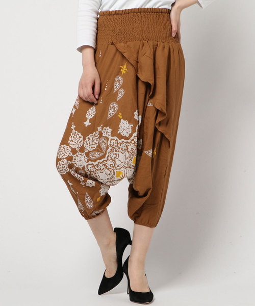 チャイハネ（チャイハネ）の「【チャイハネ】yul オリエンタルサルエルパンツ（その他パンツ・レディース・パープル/ブルー/ブラック/ベージュ・FREE）」の10枚目の写真