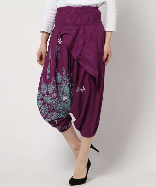 チャイハネ（チャイハネ）の「【チャイハネ】yul オリエンタルサルエルパンツ（その他パンツ・レディース・パープル/ブルー/ブラック/ベージュ・FREE）」の20枚目の写真