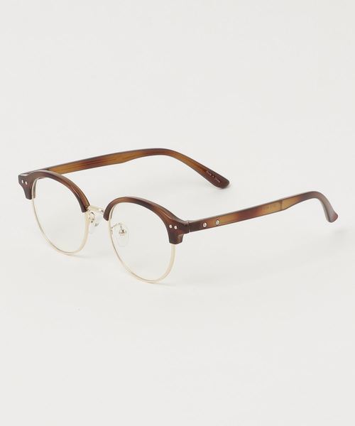 KOBE LETTUCE（コウベレタス）の「選べる[ラウンドorハーフリムボストン]タイプ☆眼鏡 / ダテメガネ / 黒縁 / アイウェア[J592]神戸レタス（メガネ・レディース・ブラック/ブラウン/シルバー/ゴールド・FREE）」の3枚目の写真