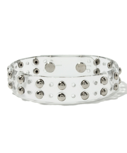 BEAMS（ビームス）の「○COMIC BAND ORCHESTRA / メタル×テープ ブレスレット（ブレスレット・メンズ・ホワイト/パープル・ONE SIZE）」の2枚目の写真