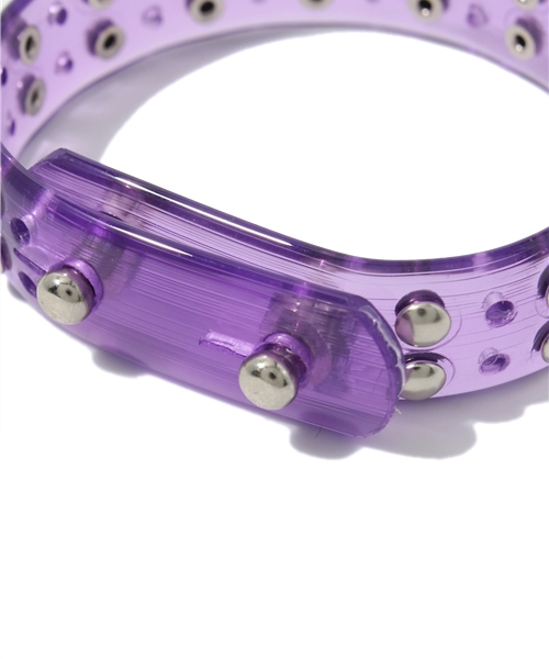 BEAMS（ビームス）の「○COMIC BAND ORCHESTRA / メタル×テープ ブレスレット（ブレスレット・メンズ・ホワイト/パープル・ONE SIZE）」の4枚目の写真