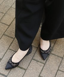 LE TALON | ポインテッドチュールコンビフラット◆(その他シューズ)