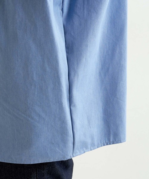 CIAOPANIC（チャオパニック）の「デニム半袖カバーオールシャツ（シャツ/ブラウス・メンズ・インディゴブルー/サックスブルー・M/L）」の7枚目の写真