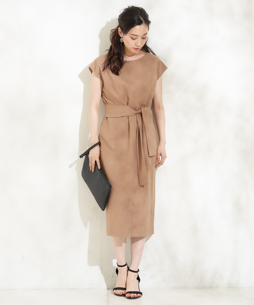 un dix cors（アンディコール）の「フロントリボンワンピース（ワンピース・レディース・ベージュ/ブルー・FREE）」の5枚目の写真