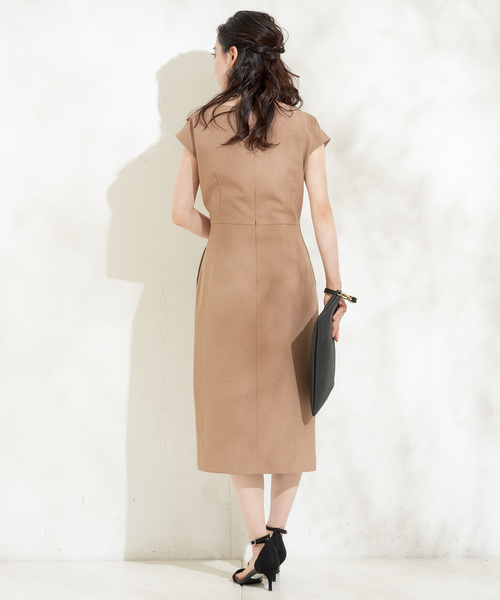 un dix cors（アンディコール）の「フロントリボンワンピース（ワンピース・レディース・ベージュ/ブルー・FREE）」の6枚目の写真