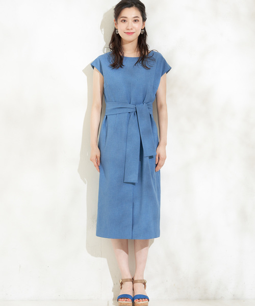 un dix cors（アンディコール）の「フロントリボンワンピース（ワンピース・レディース・ベージュ/ブルー・FREE）」の11枚目の写真