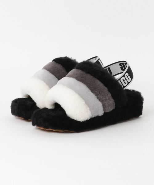 UGG(アグ)の「UGG ”Fluff Yeah Slide” シープスキンサンダル(サンダル・レディース・チャコールグレー/ブラック/ピンク/マルチ・23.0cm/25.0cm/24.0cm)」の20枚目の写真