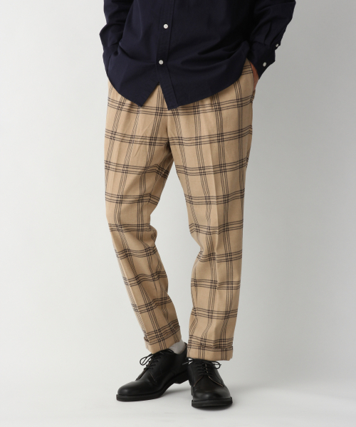 GLOBAL WORK（グローバルワーク）の「チェックイージーテーパードパンツ/824050（その他パンツ・メンズ・チャコールグレー/ベージュ・SMALL/MEDIUM/LARGE）」の2枚目の写真