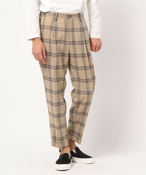 GLOBAL WORK（グローバルワーク）の「チェックイージーテーパードパンツ/824050（その他パンツ・メンズ・チャコールグレー/ベージュ・SMALL/MEDIUM/LARGE）」の3枚目の写真