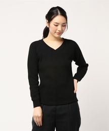 AMERICAN HOLIC | 度詰めワッフルVネックカットプルオーバー(Tシャツ/カットソー)