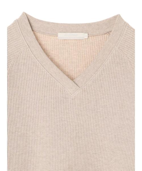 AMERICAN HOLIC（アメリカンホリック）の「度詰めワッフルVネックカットプルオーバー（Tシャツ/カットソー・レディース・ブラック/オフホワイト/ベージュ系その他2・M/L）」の15枚目の写真