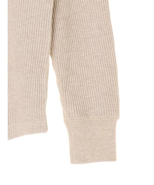 AMERICAN HOLIC（アメリカンホリック）の「度詰めワッフルVネックカットプルオーバー（Tシャツ/カットソー・レディース・ブラック/オフホワイト/ベージュ系その他2・M/L）」の8枚目の写真