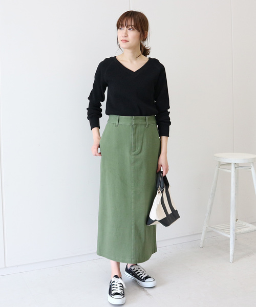 AMERICAN HOLIC（アメリカンホリック）の「度詰めワッフルVネックカットプルオーバー（Tシャツ/カットソー・レディース・ブラック/オフホワイト/ベージュ系その他2・M/L）」の22枚目の写真