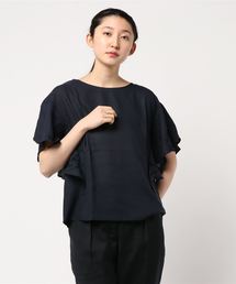 レーヨン麻フレアースリーブブラウス
