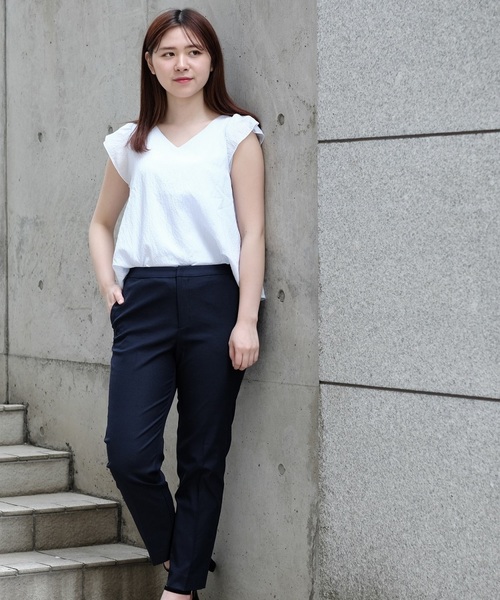 TRUDEA(トルディア)の「綿麻リネンアンクルパンツ(その他パンツ・レディース・ブラック/ライトグレー/ネイビー/インディゴブルー/ベージュ/カーキ・SMALL/X-SMALL/MEDIUM/LARGE)」の5枚目の写真