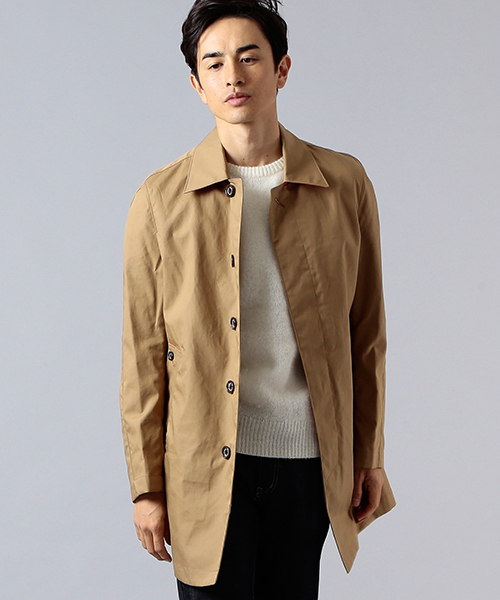 B:MING by BEAMS（ビーミングバイビームス）の「ビーミング by ビームス / ボンディングステンカラー（ステンカラーコート・メンズ・ベージュ/ブルー/ネイビー/マスタード・SMALL/X-LARGE/MEDIUM/LARGE）」の2枚目の写真