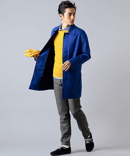 B:MING by BEAMS（ビーミングバイビームス）の「ビーミング by ビームス / ボンディングステンカラー（ステンカラーコート・メンズ・ベージュ/ブルー/ネイビー/マスタード・SMALL/X-LARGE/MEDIUM/LARGE）」の6枚目の写真