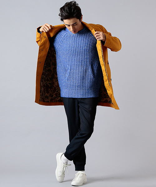 B:MING by BEAMS（ビーミングバイビームス）の「ビーミング by ビームス / ボンディングステンカラー（ステンカラーコート・メンズ・ベージュ/ブルー/ネイビー/マスタード・SMALL/X-LARGE/MEDIUM/LARGE）」の7枚目の写真