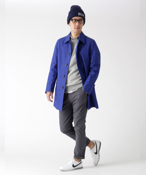 B:MING by BEAMS（ビーミングバイビームス）の「ビーミング by ビームス / ボンディングステンカラー（ステンカラーコート・メンズ・ベージュ/ブルー/ネイビー/マスタード・SMALL/X-LARGE/MEDIUM/LARGE）」の19枚目の写真