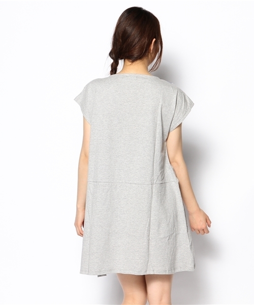 coen（コーエン）の「ペイズリープリントコンビワンピース（ワンピース・レディース・グレー/ネイビー・フリー）」の5枚目の写真