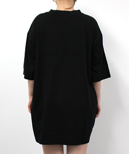 i（アイ）の「発泡月プリントT（Tシャツ/カットソー・レディース・ホワイト/ブラック・FREE）」の4枚目の写真