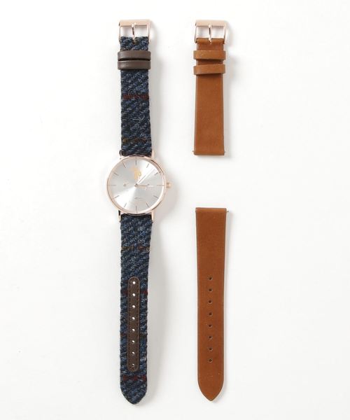 U.S. POLO ASSN.(ユーエスポロアッスン)の「【U.S. POLO ASSN.】ユーエスポロアッスン 腕時計 マルチファンクション 36mm クォーツ(アナログ腕時計・レディース・カーキ/アイボリー/シルバー×ブルー・FREE)」の4枚目の写真