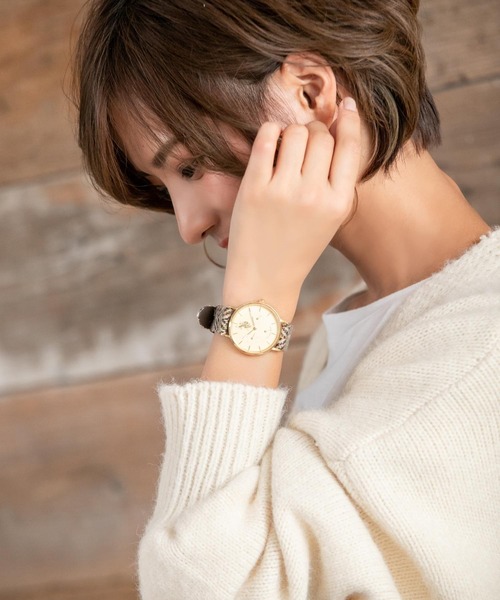 U.S. POLO ASSN.(ユーエスポロアッスン)の「【U.S. POLO ASSN.】ユーエスポロアッスン 腕時計 マルチファンクション 36mm クォーツ(アナログ腕時計・レディース・カーキ/アイボリー/シルバー×ブルー・FREE)」の9枚目の写真