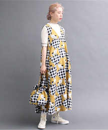 peu pres（プープレ）の「りんごギンガムプリント ワンピース  