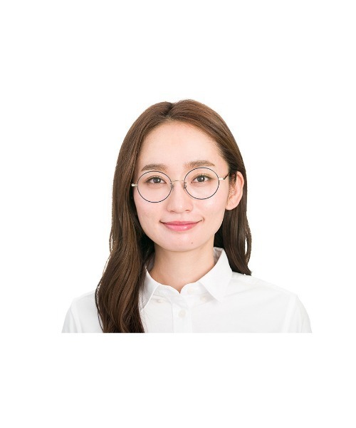 Zoff（ゾフ）の「ラウンド型 クリアレンズサングラス｜Zoff UV CLEAR SUNGLASSES (UV100%カット)（サングラス・レディース・ブラック/ネイビー・FREE）」の3枚目の写真