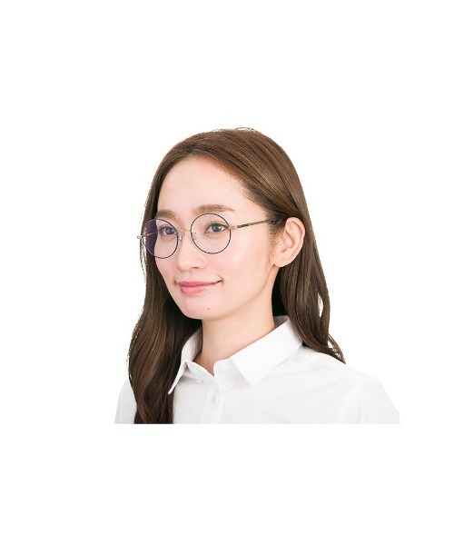 Zoff（ゾフ）の「ラウンド型 クリアレンズサングラス｜Zoff UV CLEAR SUNGLASSES (UV100%カット)（サングラス・レディース・ブラック/ネイビー・FREE）」の5枚目の写真