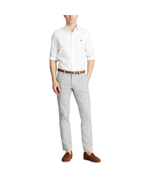 POLO RALPH LAUREN(ポロ ラルフ ローレン)の「ストレッチ スリム フィット チノ パンツ(チノパンツ・メンズ・グレー系・29/32/34/34/30/32/32/32/31/32/34/32/30/30/32/30/34/30/36/32/36/34/33/34/28/30)」の2枚目の写真