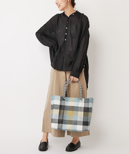 PUAL CE CIN（ピュアルセシン）の「【Kanocoさん着用】シフォンブラウス（シャツ/ブラウス・レディース・オフホワイト/カーキ/ブラック/ベージュ・FREE）」の2枚目の写真