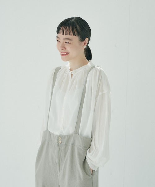 PUAL CE CIN（ピュアルセシン）の「【Kanocoさん着用】シフォンブラウス（シャツ/ブラウス・レディース・オフホワイト/カーキ/ブラック/ベージュ・FREE）」の5枚目の写真