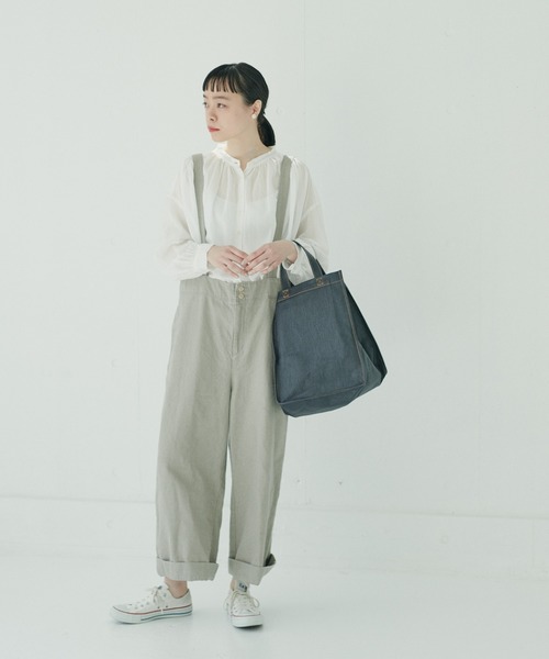 PUAL CE CIN（ピュアルセシン）の「【Kanocoさん着用】シフォンブラウス（シャツ/ブラウス・レディース・オフホワイト/カーキ/ブラック/ベージュ・FREE）」の6枚目の写真