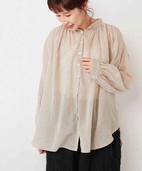 PUAL CE CIN（ピュアルセシン）の「【Kanocoさん着用】シフォンブラウス（シャツ/ブラウス・レディース・オフホワイト/カーキ/ブラック/ベージュ・FREE）」の20枚目の写真