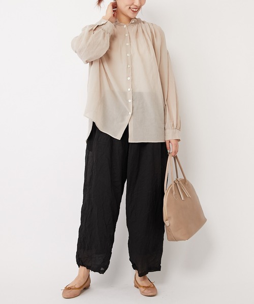 PUAL CE CIN（ピュアルセシン）の「【Kanocoさん着用】シフォンブラウス（シャツ/ブラウス・レディース・オフホワイト/カーキ/ブラック/ベージュ・FREE）」の18枚目の写真