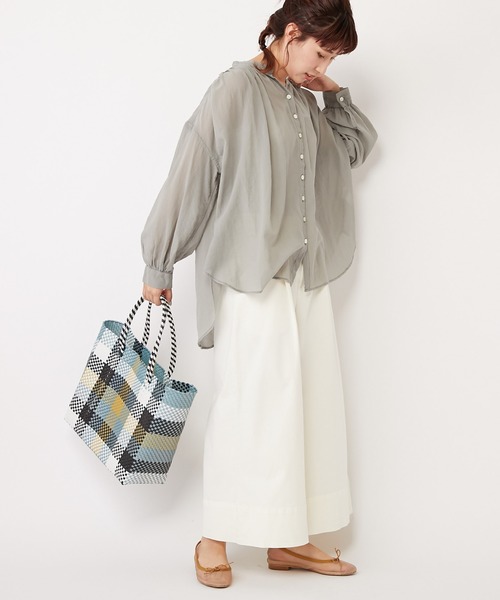 PUAL CE CIN（ピュアルセシン）の「【Kanocoさん着用】シフォンブラウス（シャツ/ブラウス・レディース・オフホワイト/カーキ/ブラック/ベージュ・FREE）」の14枚目の写真