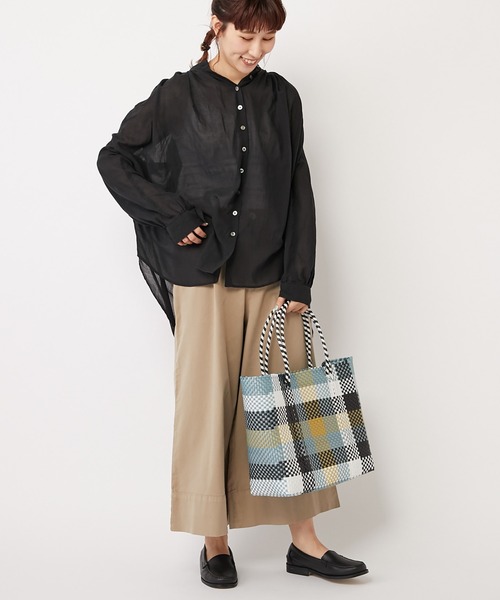 PUAL CE CIN（ピュアルセシン）の「【Kanocoさん着用】シフォンブラウス（シャツ/ブラウス・レディース・オフホワイト/カーキ/ブラック/ベージュ・FREE）」の13枚目の写真