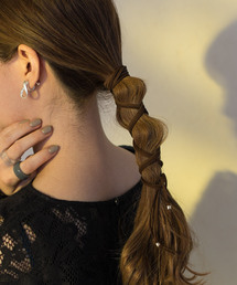 SMELLY | スエードライクリボンポニーフック(ヘアゴム)