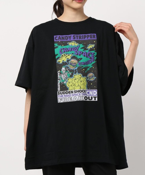 Candy Stripper（キャンディストリッパー）の「CANDY SPACE WARS BIG Tシャツ（Tシャツ/カットソー・レディース・ブラック/オフホワイト/イエロー/ブルー・2）」の9枚目の写真