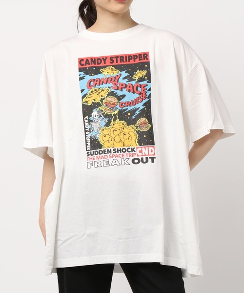 Candy Stripper（キャンディストリッパー）の「CANDY SPACE WARS BIG Tシャツ（Tシャツ/カットソー・レディース・ブラック/オフホワイト/イエロー/ブルー・2）」の10枚目の写真