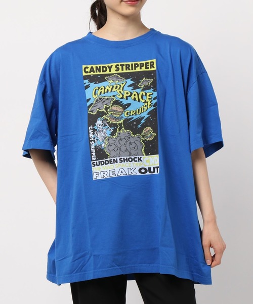 Candy Stripper（キャンディストリッパー）の「CANDY SPACE WARS BIG Tシャツ（Tシャツ/カットソー・レディース・ブラック/オフホワイト/イエロー/ブルー・2）」の8枚目の写真