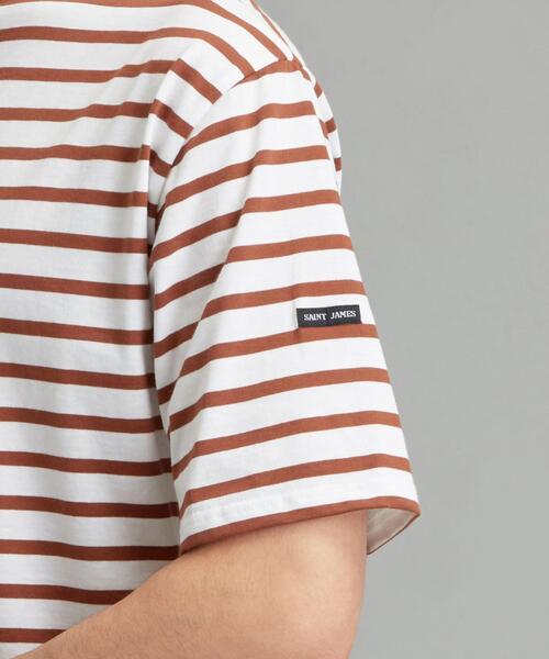 SAINT JAMES（セントジェームス）の「[ セントジェームス ] SC SAINT JAMES ピリアック ボーダー 20 半袖 カットソー（Tシャツ/カットソー・メンズ・ライトブルー/ブラウン/ブラック・SMALL/MEDIUM/LARGE）」の8枚目の写真