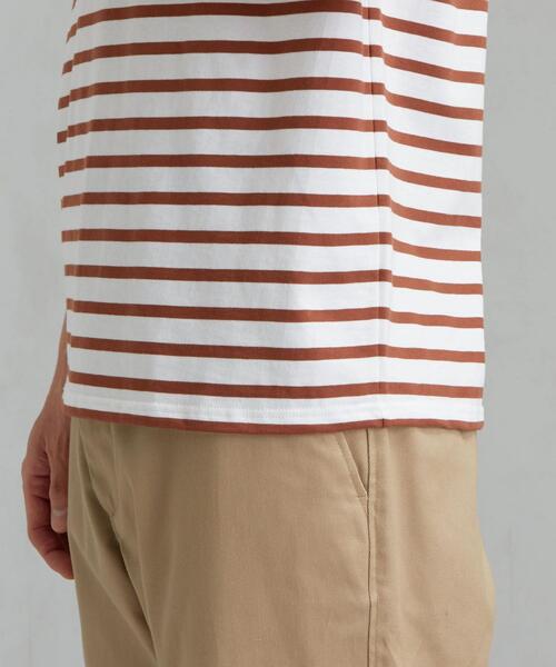 SAINT JAMES（セントジェームス）の「[ セントジェームス ] SC SAINT JAMES ピリアック ボーダー 20 半袖 カットソー（Tシャツ/カットソー・メンズ・ライトブルー/ブラウン/ブラック・SMALL/MEDIUM/LARGE）」の9枚目の写真