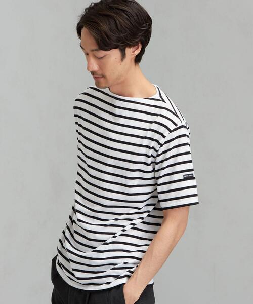 SAINT JAMES（セントジェームス）の「[ セントジェームス ] SC SAINT JAMES ピリアック ボーダー 20 半袖 カットソー（Tシャツ/カットソー・メンズ・ライトブルー/ブラウン/ブラック・SMALL/MEDIUM/LARGE）」の5枚目の写真