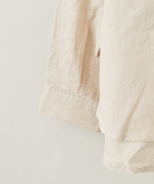 cepo（セポ）の「【ＬＩＮＥＮ１００】レギュラーオーバーシャツ（シャツ/ブラウス・レディース・ベージュ/オフホワイト/オレンジ・M）」の7枚目の写真