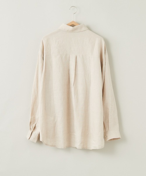 cepo（セポ）の「【ＬＩＮＥＮ１００】レギュラーオーバーシャツ（シャツ/ブラウス・レディース・ベージュ/オフホワイト/オレンジ・M）」の8枚目の写真