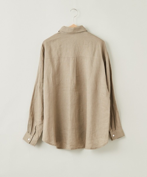 cepo（セポ）の「【ＬＩＮＥＮ１００】レギュラーオーバーシャツ（シャツ/ブラウス・レディース・ベージュ/オフホワイト/オレンジ・M）」の16枚目の写真
