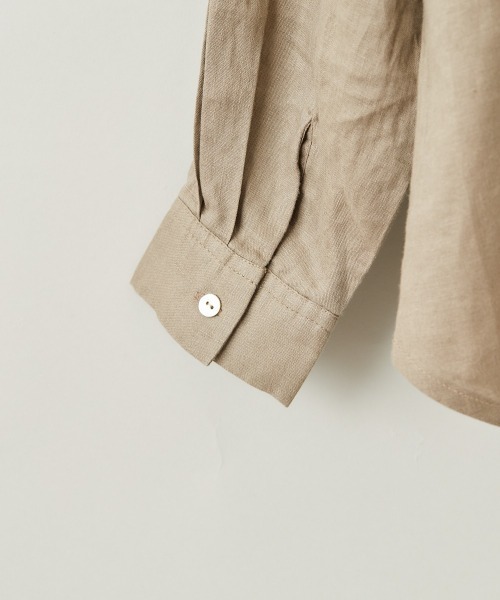 cepo（セポ）の「【ＬＩＮＥＮ１００】レギュラーオーバーシャツ（シャツ/ブラウス・レディース・ベージュ/オフホワイト/オレンジ・M）」の17枚目の写真